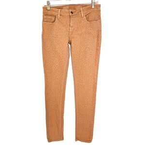Vans Tan Leopard Animal Print Skinny Leg Jeans Size 7